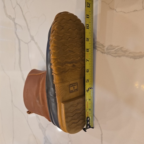 Cabelas Mens Side Zip Duck Boots Leather Steel Shank Thinsulate Size 9 - Picture 11 of 12